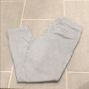 Blue and white stripped pixie pants